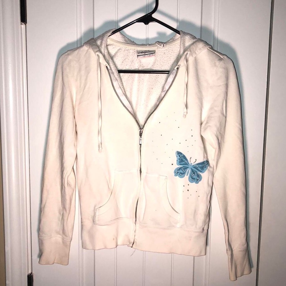 Vintage early 2000's Aeropostale jacket with butterfly design and rhinestones